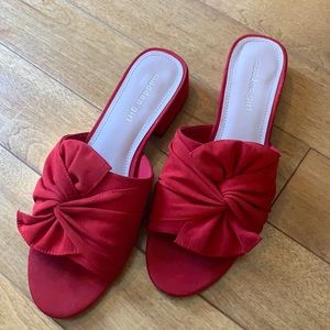 Madden girl red sandals with bow detailing